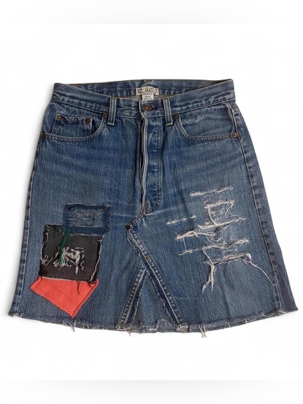 Y2K vintage Riley upcycled Levi’s jeans denim skirt